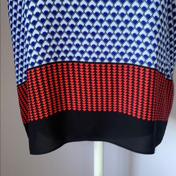 Vince Camuto Blue and White Boxy Blouse - Picture 2 of 10